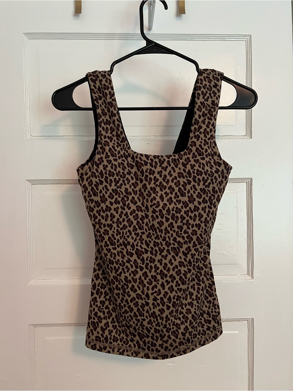 Varley Aletta Tank Vest Buttery Soft Fabric in Coffee Cheetah